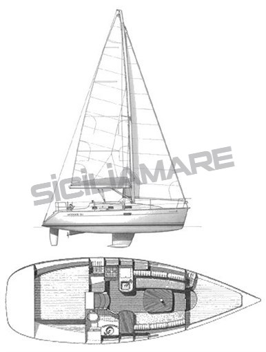 Oceanis 311 plan & layout