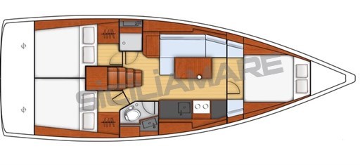 Oceanis 38 - Layout