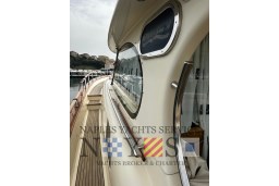 2007 Fratelli Aprea 50 yacht, elegant deck view with polished wood and chrome details.